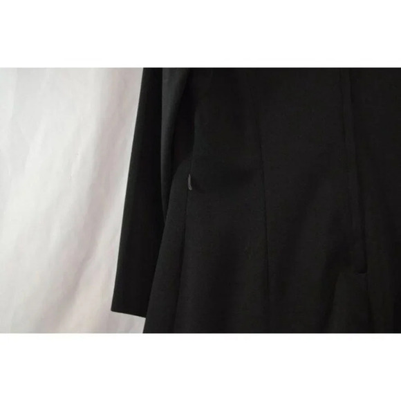 Vintage Black Dress Flared Stripe Pattern Insert 1960s Flight Attendant Uniform - Picture 8 of 10